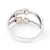 Criss Cross 925 Sterling Silver Adjustable Ring STER-G032-02AS-2