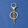304 Stainless Steel Initial Letter Key Charm Keychains KEYC-YW00004-18-2