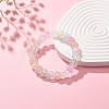 Candy Color Acrylic Heart Beaded Stretch Bracelet for Women BJEW-JB08240-2
