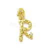 Rack Plating Brass Micro Pave Cubic Zirconia European Dangle Charms KK-L210-015G-R-1