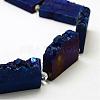 Electroplated Natural Druzy Crystal Beads Strands G-N0257-02-3