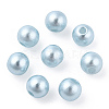 Spray Painted ABS Plastic Imitation Pearl Beads OACR-T015-05A-07-3
