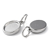 Tarnish Resistant 304 Stainless Steel Pendant Cabochon Settings X-STAS-Q308-01P-2