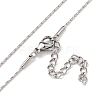 Non-Tarnish 304 Stainless Steel Boston Link Chain Necklaces LS-NJEW-R266-06P-1