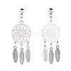 304 Stainless Steel Dangle Earrings & Pendant Necklaces Jewelry Sets SJEW-JS01049-6