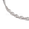 304 Stainless Steel Singapore Chain Slider Bracelet Making AJEW-JB01328-02-4