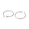 Ion Plating(IP) 316 Surgical Stainless Steel Hoop Earrings Findings STAS-F149-32M-E-3