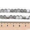 Frosted Crackle Glass Beads Strands GLAA-U001-8mm-M06-4