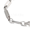 Anti-Tarnish 201 Stainless Steel Oval & Column Link Chain Necklace & Bracelets Set SJEW-G083-03P-2