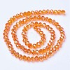 Electroplate Glass Beads Strands X-EGLA-A034-T4mm-B16-2