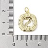 Rack Plating Brass Micro Pave Clear Cubic Zirconia Pendants KK-E102-33G-S-3