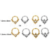 316L Surgical Stainless Steel Micro Pave Clear Cubic Zirconia Nose Rings WG1C8D8-08-3