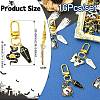 Gothic Alloy Enamel Coffin Pendant Decoration HJEW-CJ00034-2