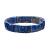 Natural Lapis Lazuli Gemstone Stretch Bracelets BJEW-F406-B05-2