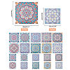ARRICRAFT 2Sets 2 Style Square PVC Self-Adhesive Mandala Pattern Paper DIY-AR0001-89-6