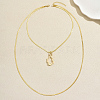 304 Stainless Steel Hollow Cloud Pendant Double Layer Necklaces for Women AM4395-5