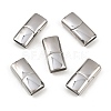 Tarnish Resistant Smooth 304 Stainless Steel Magnetic Clasps with Glue-in Ends STAS-E055-10-2