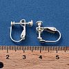 925 Sterling Silver Clip-on Earring Findings STER-M117-02S-3