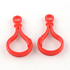 Opaque Solid Color Bulb Shaped Plastic Push Gate Snap Keychain Clasp Findings X-KY-R006-M-2