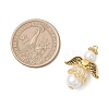 8Pcs 8 Colors Pearlized Glass Pearl & Glass Pendants PALLOY-MZ00978-3