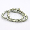 Full Rainbow Plated Faceted Rondelle  Glass Beads Strands GLAA-A024B-FR01-2