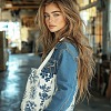 Canvas Women's Tote Bags ABAG-WH0057-006-7