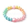 Opaque Acrylic Beads Stretch Bracelet Sets for Kids BJEW-JB06406-3