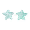 Transparent Spray Painted Glass Beads GLAA-N035-027-C01-2