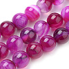 Natural Striped Agate/Banded Agate Beads Strands G-S259-04G-6mm-1