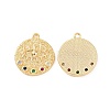 Brass Micro Pave Colorful Cubic Zirconia Pendants KK-E068-VC118-1