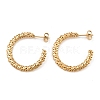 304 Stainless Steel Woven C-Shaped Stud Earrings EJEW-P324-07G-4