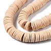 Flat Round Handmade Polymer Clay Beads CLAY-R067-12mm-53-4