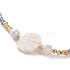 Natural Shell Beaded Necklaces NJEW-JN03286-3