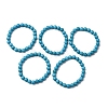 Synthetic Turquoise Round Beaded Stretch Bracelets BJEW-F203-02-1