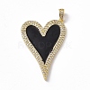 Brass Micro Pave Cubic Zirconia Pendants KK-P224-02G-01-1