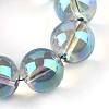 Electroplate Glass Beads Strands X-EGLA-Q062-6mm-A01-4