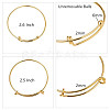BENECREAT Adjustable Brass Bangles Making MAK-BC0002-01G-2