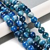 Natural Striped Agate/Banded Agate Beads Strands G-Z060-A01-C11-2