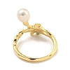 Natural Pearl Finger Ring RJEW-K265-06G-3