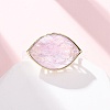 Horse Eye Natural Amethyst Cuff Rings RJEW-M076-04G-05-5