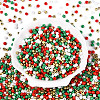 6/0 Christmas Theme Baking Paint Glass Seed Beads SEED-S002-KM-01-3