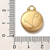 PVD Vacuum Plating 304 Stainless Steel Pendants STAS-S148-30G-12-3