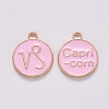 Alloy Enamel Pendants X-ENAM-S124-01B-09E-1