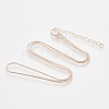 Brass Round Snake Chain Necklaces X-MAK-T006-11A-RG-1