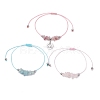 3Pcs Constellations Adjustable Nylon Cord Braided Bead Bracelets for Women Men BJEW-JB11325-04-5