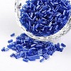 Transparent Colours Pearl Luster Plated Round Hole Glass Bugle Beads SEED-I001-108-1