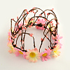 Cloth Flower Headbands with Iron Wires OHAR-R256-18A-1