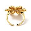 Brass Flower Open Cuff Ring for Women KK-H434-23G-2