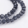Faceted Round Glass Beads Strands X-EGLA-J042-4mm-03-3