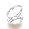 (Jewelry Parties Factory Sale)Adjustable Shell Finger Rings RJEW-F083-C05-4